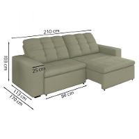 Sofa Retratil E Reclinavel 210 Cm Max Veludo Sl 940 Moll Sl 940 - 17
