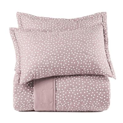 Jogo De Colcha Queen 3 Peças Altenburg Malha Fio Penteado Bits Rosa