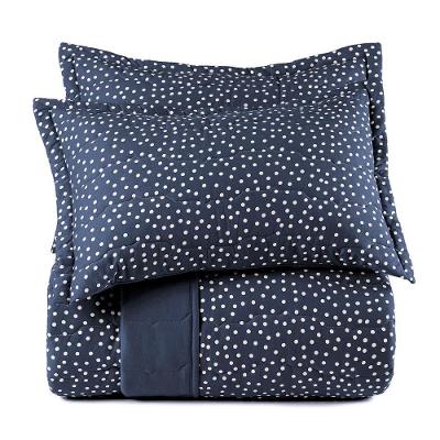 Jogo De Colcha Queen 3 Peças Altenburg Malha Fio Penteado Bits Marinho