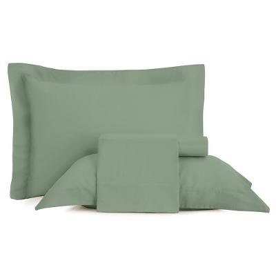 Jogo De Cama Casal Altenburg Cetim 300 Fios Verde