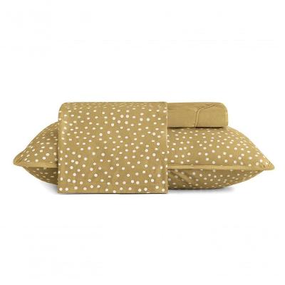 Jogo De Cama Solteiro Altenburg 3 Peças Malha Fio Penteado Bits Amarelo