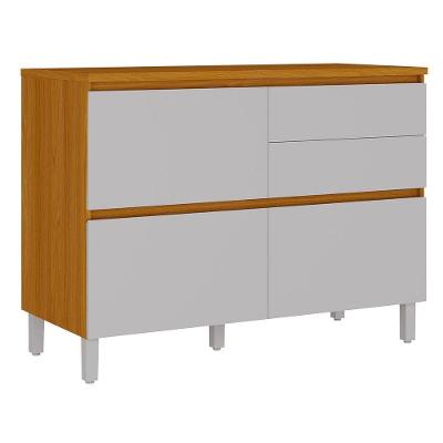 Balcão Gabinete De Cozinha 1,20m 1 Porta 4 Gavetas Lais Madeirado / Fendi