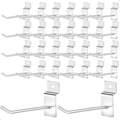 Ganchos Expositores para Painel Canaletado GT6415 15CM com Suporte Até 1KG Prata Lorben