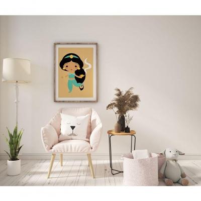 Quadro Baby Jasmine Retangular 30X40 Moldura Baixa Branca para Quarto