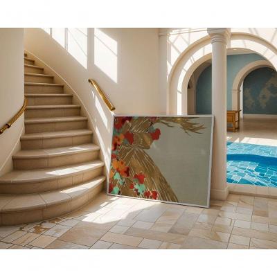 Quadro Decorativo as Folhas Que Guardam o Silêncio Retangular 60X90 Branco