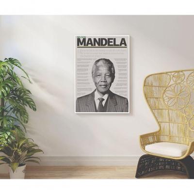 Quadro Decorativo a Coragem de um Homem Retangular 50x70CM Amadeirado