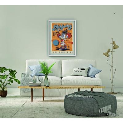 Quadro Decorativo Athletics Retrô Vintage Retangular 20 X 30CM Amadeirado