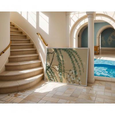 Quadro Decorativo Árvore das Flores de Neve Retangular 60 X 90 Branco