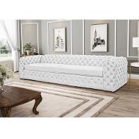 Sofá 4 Lugares Astúria 280cm Couro Natural Branco Fosco