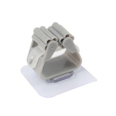 Kit 10 Suportes para Vassouras e Rodo de Parede Multiuso com Gancho Reforçado Cinza OEM