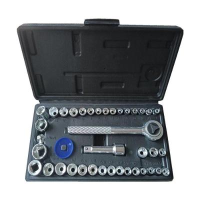 Jogo de Chave Catraca Chaves Jogo Reversível Soquetes 46 Peças para Manutenção Doméstica Preto OEM