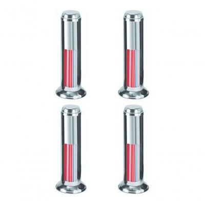 Kit 4 Porta Canudo 300MM em Aço Inox 430 com Base 11CM para Bancada Higipack