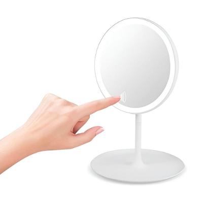 Espelho De Maquiagem Led Com Luz Ajustável Touch Usb | Iluminação Perfeita Para Um Visual Impecável -branco