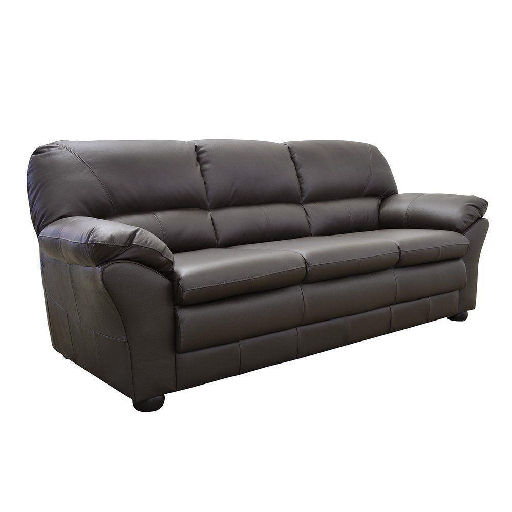 Sofá 3 Lugares Laura 212cm Couro Chocolate - 7