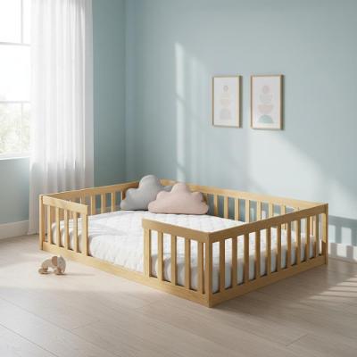 Cama Montessoriana Casal Com Colchão Madeira Maciça Colchão