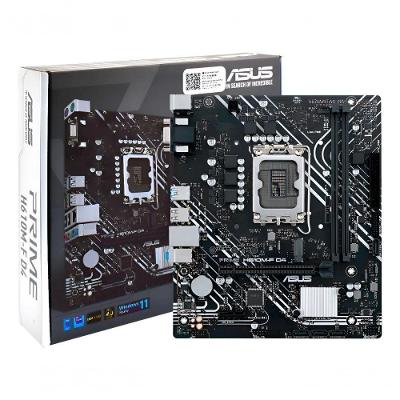 Placa Mãe Asus Prime H610m-f D4, Intel Lga 1700, Matx, Ddr4 Preto