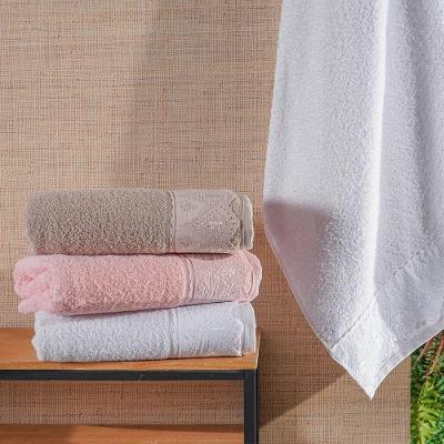 Toalha De Banho Broderie 100% Algodão 400g-m² 70x135cm Nude