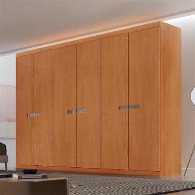 Guarda Roupa Casal Paris Mdf 6 Portas 6 Gavetas Moderna Naturalle Sem Pés