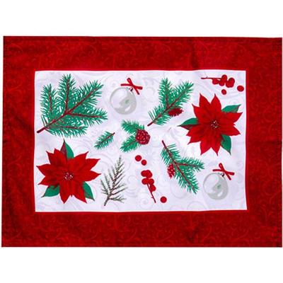 Jogo Americano 2 Pçs Facile Natalino 40x30cm Flor De Natal