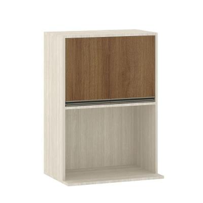 Armário Aéreo 60 Cm Com Nicho Para Microondas 2 Portas Linea Pátina Ff/avelã Ff