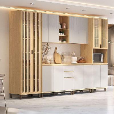 Cozinha Completa 100% Mdf 6 Pçs Aura Luciane Móveis Carvalho-cinza Cristal