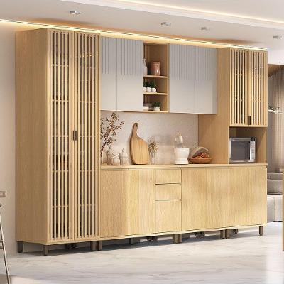 Cozinha Completa 100% Mdf 6 Pçs Aura Luciane Móveis Carvalho-carvalho-cinza Cristal