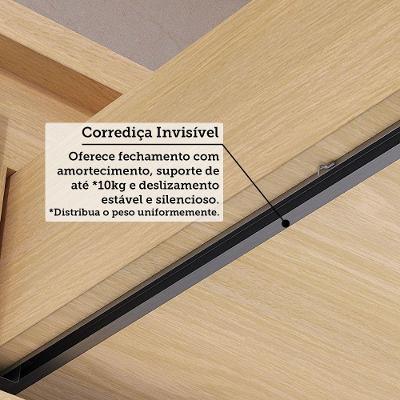 Cozinha Compacta Aura 8 Portas 2 Gavetas MDF 324cm Cinza com Tampo e Bancada