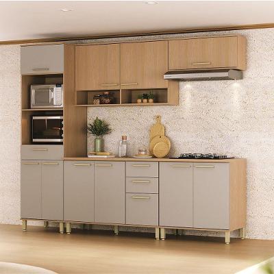 Cozinha Compacta 100% Mdf 5 Pçs Duna Luciane Móveis Freijó-cinammon