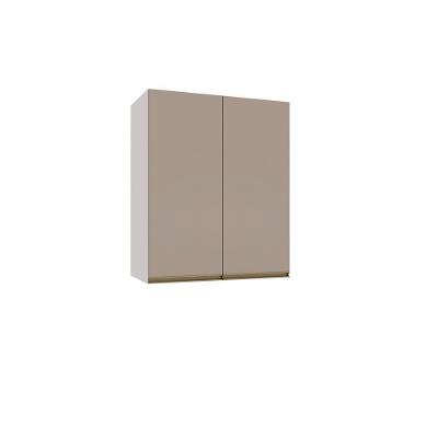 Armário Aéreo 70cm 2 Portas Luciane Móveis Branco/bege Dunas