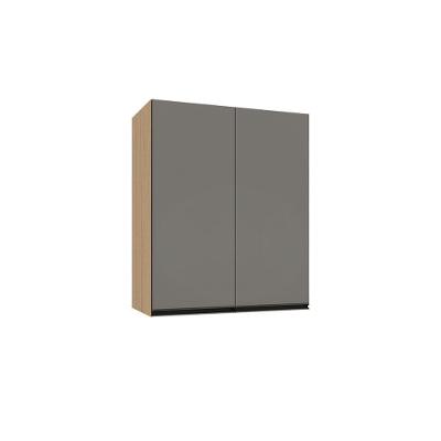 Armário Aéreo 70cm 2 Portas Essenza Luciane Móveis Andorra/cinza Puro