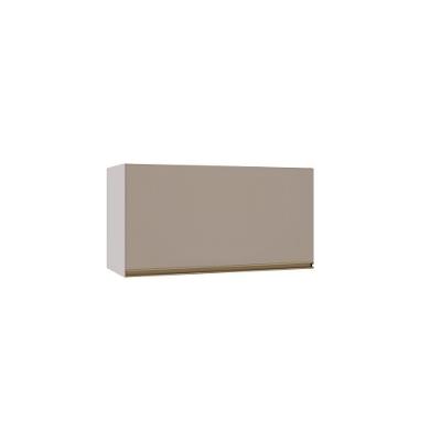 Armário Aéreo 80cm 1 Porta Basculante Luciane Móveis Branco/bege Dunas