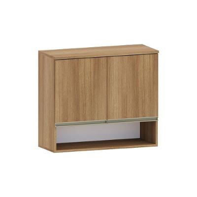 Armário Aéreo 70cm 2 Portas Com Nicho Diana Luciane Móveis Avelã/avelã