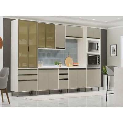 Cozinha Completa 6 Peças Com Tampo Linea Pátina Mocca