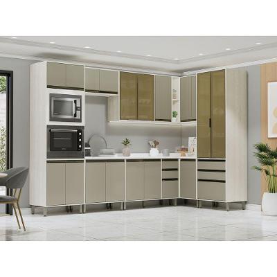 Cozinha Canto Completa 8 Peças Com Tampo Linea Pátina