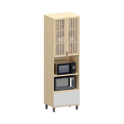 Paneleiro 100% Mdf 2 Pts 70cm Aura Luciane Móveis Carvalho-cinza Cristal