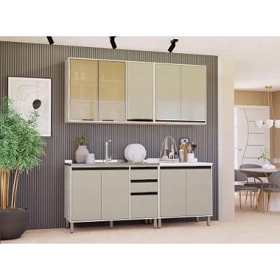 Cozinha Compacta 4 Peças Sem Tampo Linea Pátina Mocca