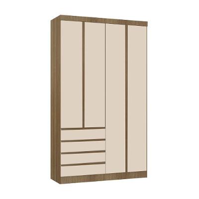 Guarda Roupa Modulado Veneza 4 Portas de Bater 4 Gavetas