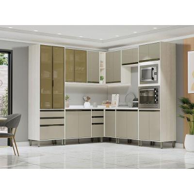 Cozinha Canto Completa 8 Peças Com Tampo Linea Pátina