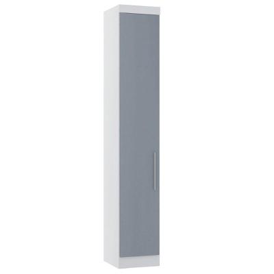 Guarda Roupa Modulado 38cm 1 Porta Alpes Luciane Móveis Branco Pf-grey Sky Pf