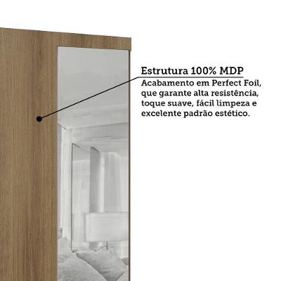 Guarda Roupa de Canto Veneza 1 Porta Bater Avelã Luciane Móveis