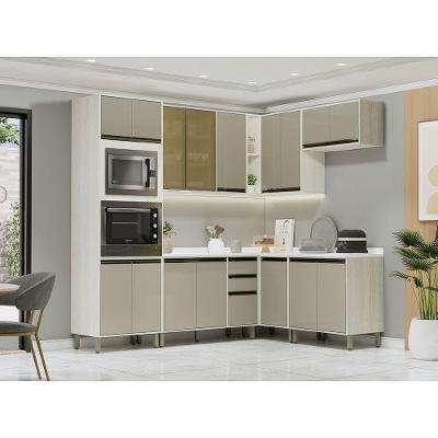 Cozinha Canto Completa 7 Peças Com Tampo Linea Pátina