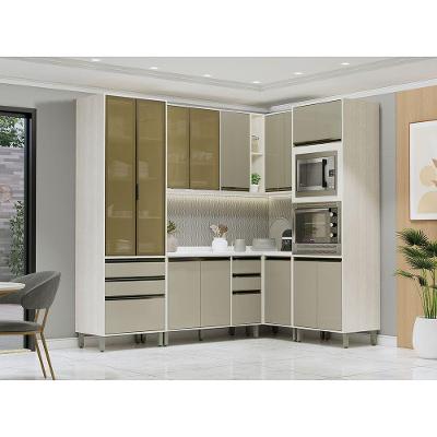 Cozinha Canto Completa 6 Peças Com Tampo Linea Pátina