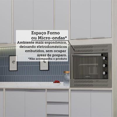 Cozinha Completa Art 21 Portas 3 Gavetas MDF Pátina Cinza