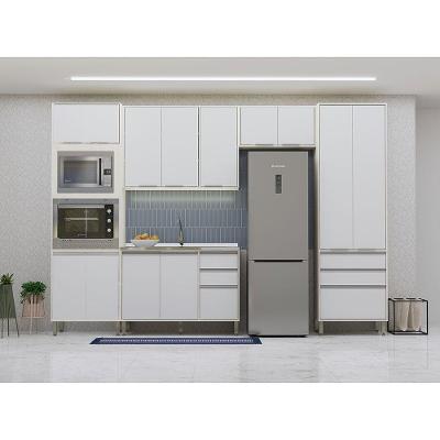 Cozinha Modulada Compacta 5 Peças Sem Tampo Art Luciane Móve Pátina-cinza Cristal