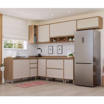Cozinha Completa 7 Pçs Tampo 468cm Lari Luciane Móveis Vanilla-connect