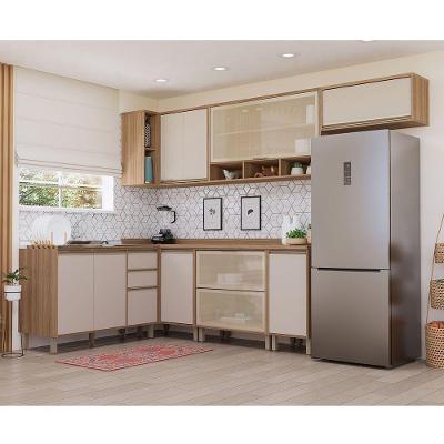 Cozinha Completa 7 Pçs Tampo E Vidro Reflecta 468cm Lari Luc Vanilla-connect