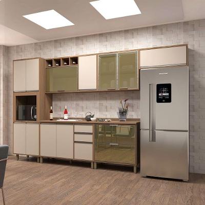 Cozinha Completa 6 Pçs Espaço Micro-ondas E Tampo 350cm Lari Vanilla-connect