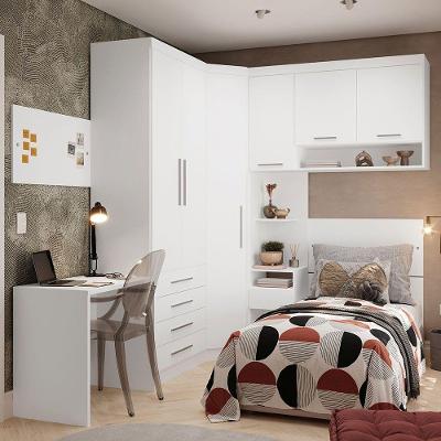 Quarto Solteiro 5 Módulos Cabeceira Alpes Luciane Branco