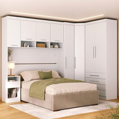 Quarto 8 Portas 5 Gavetas Cab Qn Alpes Master Luciane Móveis Branco Pf-branco Pf