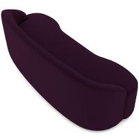 Sofá 4 Lugares Curvo Sala De Estar Living Lótus D02 Veludo Roxo 260 Cm C-292 - 6